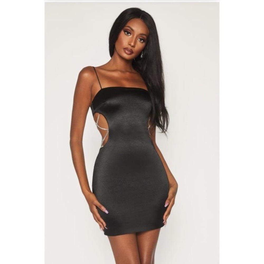 Meshki black mini dress